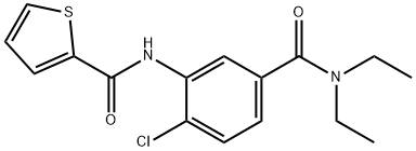 N-[2-chloro-5-(diethylcarbamoyl)phenyl]thiophene-2-carboxamide Structural