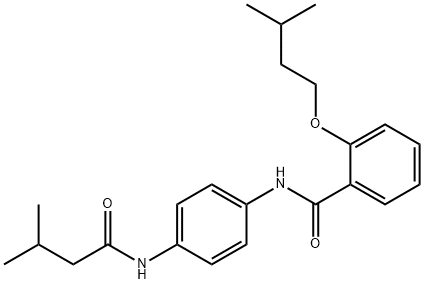 N-{4-[(3-methylbutanoyl)amino]phenyl}-2-(3-methylbutoxy)benzamide Structural