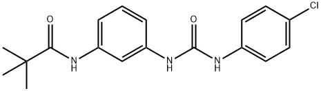 N-[3-[(4-chlorophenyl)carbamoylamino]phenyl]-2,2-dimethylpropanamide Structural