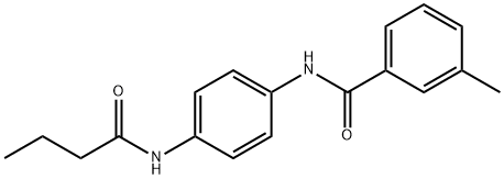N-[4-(butyrylamino)phenyl]-3-methylbenzamide Structural