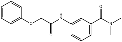 N,N-dimethyl-3-[(phenoxyacetyl)amino]benzamide Structural