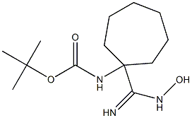tert-butyl N-{1-[(Z)-N-hydroxycarbamimidoyl]cycloheptyl}carbamate Structural