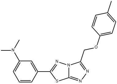 N,N-dimethyl-3-[3-[(4-methylphenoxy)methyl]-[1,2,4]triazolo[3,4-b][1,3,4]thiadiazol-6-yl]aniline Structural
