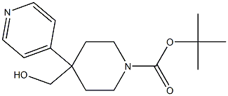 tert-Butyl 4-(hydroxymethyl)-4-(pyridin-4-yl)piperidine-1-carboxylate Structural