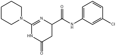 N-(3-chlorophenyl)-6-oxo-2-(piperidin-1-yl)-3,4,5,6-tetrahydropyrimidine-4-carboxamide Structural