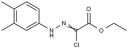 ethyl (2Z)-2-chloro-2-[2-(3,4-dimethylphenyl)hydrazin-1-ylidene]acetate Structural