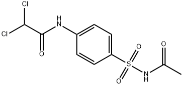 N-[4-(acetylsulfamoyl)phenyl]-2,2-dichloroacetamide Structural