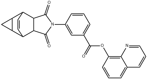 quinolin-8-yl 3-(1,3-dioxooctahydro-4,6-ethenocyclopropa[f]isoindol-2(1H)-yl)benzoate Structural