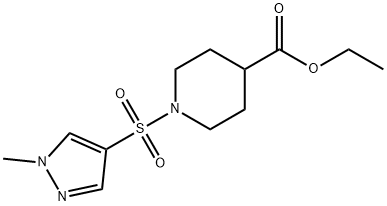 ethyl 1-[(1-methyl-1H-pyrazol-4-yl)sulfonyl]piperidine-4-carboxylate Structural
