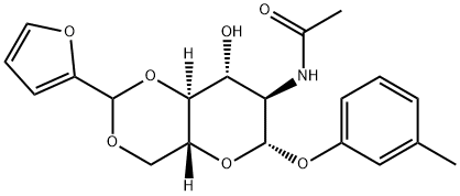 N-((4aR,6S,7R,8R,8aS)-2-(furan-2-yl)-8-hydroxy-6-(m-tolyloxy)hexahydropyrano[3,2-d][1,3]dioxin-7-yl)acetamide Structural
