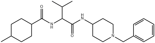 N-{1-[(1-benzylpiperidin-4-yl)amino]-3-methyl-1-oxobutan-2-yl}-4-methylcyclohexanecarboxamide Structural