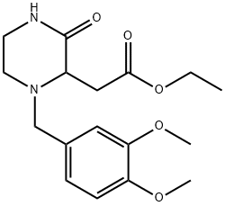 ethyl 2-[1-[(3,4-dimethoxyphenyl)methyl]-3-oxopiperazin-2-yl]acetate Structural