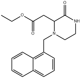 ethyl [1-(1-naphthylmethyl)-3-oxo-2-piperazinyl]acetate Structural