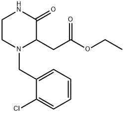 ethyl [1-(2-chlorobenzyl)-3-oxo-2-piperazinyl]acetate Structural