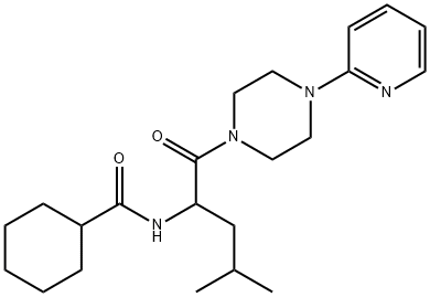 N-{4-methyl-1-oxo-1-[4-(pyridin-2-yl)piperazin-1-yl]pentan-2-yl}cyclohexanecarboxamide Structural