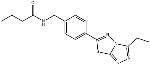 N-[4-(3-ethyl[1,2,4]triazolo[3,4-b][1,3,4]thiadiazol-6-yl)benzyl]butanamide Structural