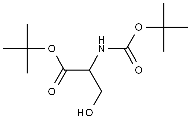 tert-Butyl 2-((tert-butoxycarbonyl)amino)-3-hydroxypropanoate Structural