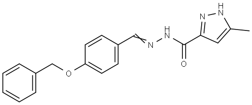 N'-{(E)-[4-(benzyloxy)phenyl]methylidene}-3-methyl-1H-pyrazole-5-carbohydrazide Structural