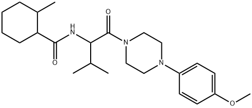 N-{1-[4-(4-methoxyphenyl)piperazin-1-yl]-3-methyl-1-oxobutan-2-yl}-2-methylcyclohexanecarboxamide Structural