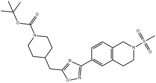 tert-butyl4-((3-(2-(methylsulfonyl)-1,2,3,4-tetrahydroisoquinolin-6-yl)-1,2,4-oxadiazol-5-yl)methyl)piperidine-1-carboxylate
