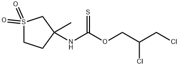 O-(2,3-dichloropropyl) (3-methyl-1,1-dioxidotetrahydro-3-thienyl)thiocarbamate Structural