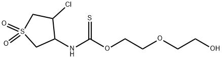 O-[2-(2-hydroxyethoxy)ethyl] (4-chloro-1,1-dioxidotetrahydro-3-thienyl)thiocarbamate Structural