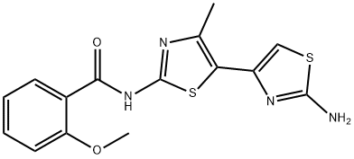 N-[5-(2-amino-1,3-thiazol-4-yl)-4-methyl-1,3-thiazol-2-yl]-2-methoxybenzamide Structural