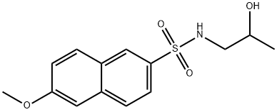 N-(2-hydroxypropyl)-6-methoxy-2-naphthalenesulfonamide Structural