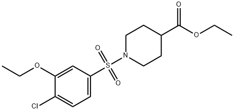 ethyl 1-[(4-chloro-3-ethoxyphenyl)sulfonyl]-4-piperidinecarboxylate Structural