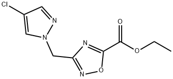 ethyl 3-[(4-chloro-1H-pyrazol-1-yl)methyl]-1,2,4-oxadiazole-5-carboxylate Structural