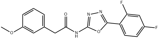 N-(5-(2,4-difluorophenyl)-1,3,4-oxadiazol-2-yl)-2-(3-methoxyphenyl)acetamide Structural