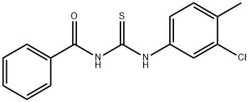 N-{[(3-chloro-4-methylphenyl)amino]carbonothioyl}benzamide Structural