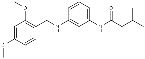 N-[3-[(2,4-dimethoxyphenyl)methylamino]phenyl]-3-methylbutanamide Structural