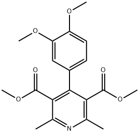 dimethyl 4-(3,4-dimethoxyphenyl)-2,6-dimethylpyridine-3,5-dicarboxylate Structural