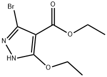 Ethyl 5-bromo-3-ethoxy-1H-pyrazole-4-carboxylate Structural