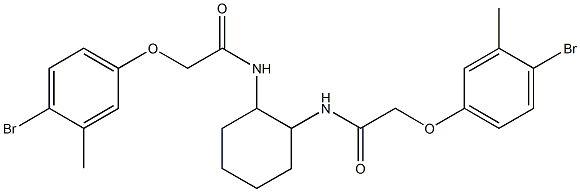N,N'-(1S,2S)-cyclohexane-1,2-diylbis[2-(4-bromo-3-methylphenoxy)acetamide] Structural
