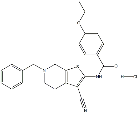 N-(6-benzyl-3-cyano-4,5,6,7-tetrahydrothieno[2,3-c]pyridin-2-yl)-4-ethoxybenzamide hydrochloride Structural