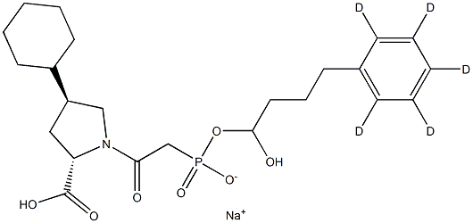 sodium:(2S,4S)-4-cyclohexyl-1-[2-[hydroxy-[4-(2,3,4,5,6-pentadeuteriophenyl)butyl]phosphoryl]acetyl]pyrrolidine-2-carboxylate