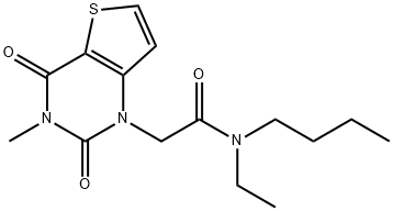 N-butyl-N-ethyl-2-(3-methyl-2,4-dioxo-3,4-dihydrothieno[3,2-d]pyrimidin-1(2H)-yl)acetamide Structural