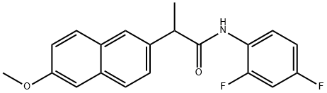 N-(2,4-difluorophenyl)-2-(6-methoxy-2-naphthyl)propanamide Structural