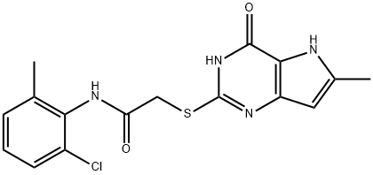 N-(2-chloro-6-methylphenyl)-2-[(6-methyl-4-oxo-4,5-dihydro-3H-pyrrolo[3,2-d]pyrimidin-2-yl)sulfanyl]acetamide Structural