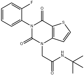N-tert-butyl-2-[3-(2-fluorophenyl)-2,4-dioxo-3,4-dihydrothieno[3,2-d]pyrimidin-1(2H)-yl]acetamide Structural