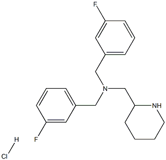 N,N-BIS(3-FLUOROBENZYL)-1-(PIPERIDIN-2-YL)METHANAMINE HYDROCHLORIDE Structural