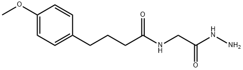 N-Hydrazinocarbonylmethyl-4-(4-methoxy-phenyl)-butyramide Structural