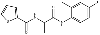 N-{1-[(4-fluoro-2-methylphenyl)amino]-1-oxopropan-2-yl}thiophene-2-carboxamide Structural