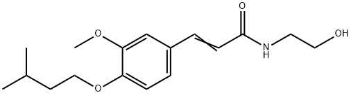 N-(2-Hydroxy-ethyl)-3-[3-methoxy-4-(3-methyl-butoxy)-phenyl]-acrylamide Structural