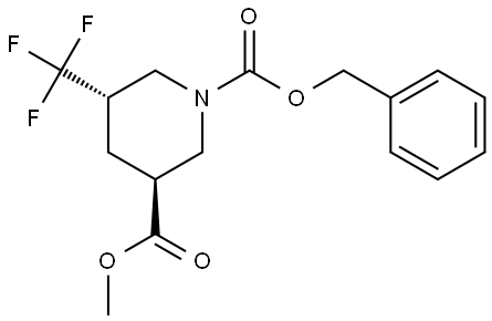 trans-1-Benzyl 3-methyl 5-(trifluoromethyl)piperidine-1,3-dicarboxylate Structural