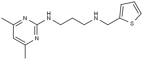 N-(4,6-Dimethyl-pyrimidin-2-yl)-N-thiophen-2-ylmethyl-propane-1,3-diamine Structural