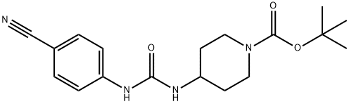 tert-Butyl 4-[3-(4-cyanophenyl)ureido]piperidine-1-carboxylate Structural