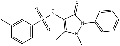 N-(1,5-dimethyl-3-oxo-2-phenyl-2,3-dihydro-1H-pyrazol-4-yl)-3-methylbenzenesulfonamide Structural